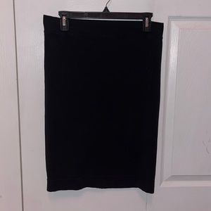Black below the knee pencil skirt